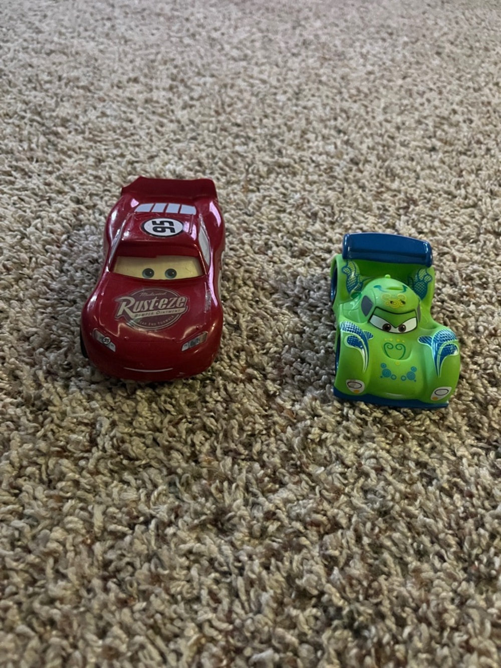 Disney Lightning McQueen Red and Green Mario Speedster Two-Pack